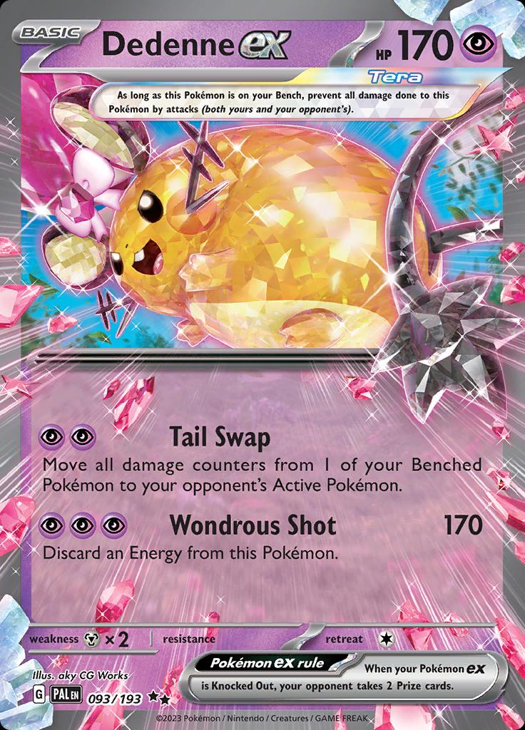 Dedenne Ex [Prize Pack] #93 Pokémon Card from Pokemon Paldea Evolved Set 
